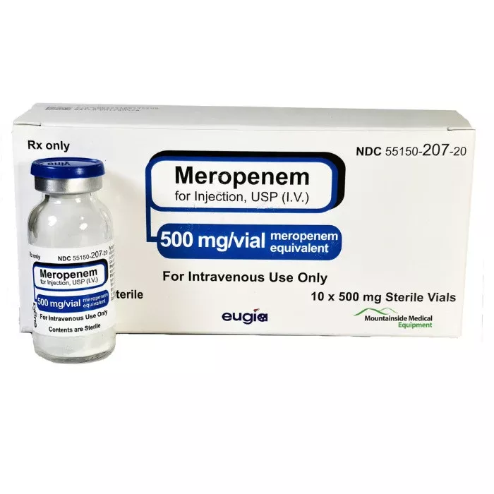 Meropenem Injection 500 mg Single-Dose Vials By Eugia 10-Pack (Rx)