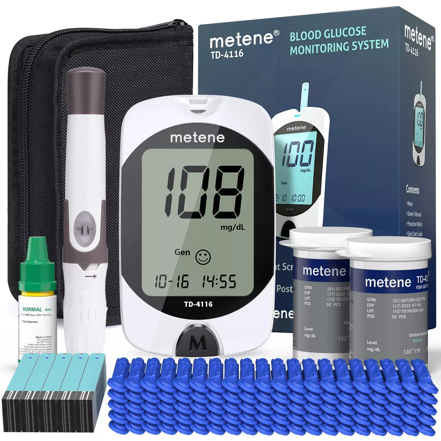 Metene TD-4116 Blood Glucose Meter Kit