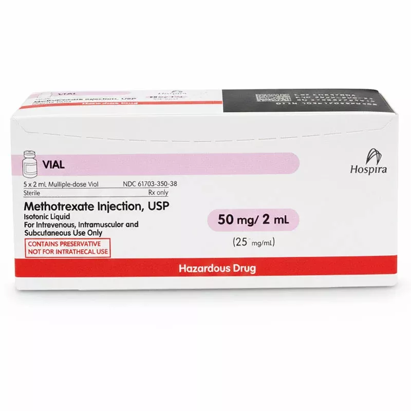 Methotrexate Sodium Injection 50 mg Per 2 mL (25 mg/mL) Multi-Dose Vials 2 mL x 5/Pack (RX)