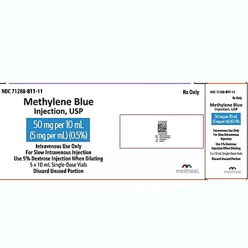 Methylene Blue Injection 5 mg per mL Single-Dose Vials 10 mL x 5/Box