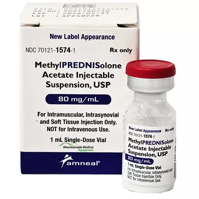 Methylprednisolone Acetate Injection 80 mg/1 mL Single-dose Vial (Rx)