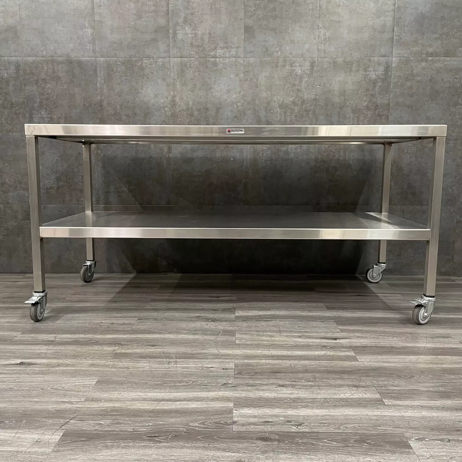 Mid Central Medical Stainless Steel Instrument Table