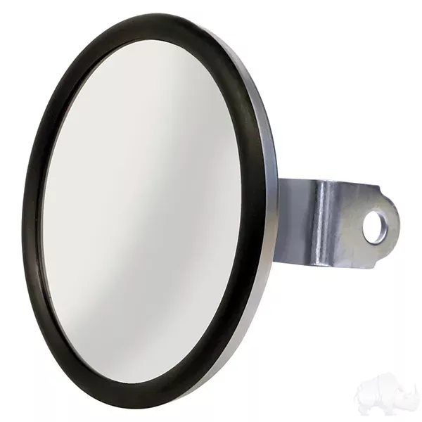Mirror, Convex Side Mount Rearview, Stainless Steel