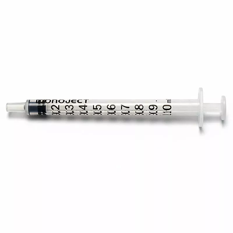 Monoject 1 cc Tuberculin Syringes, Regular Luer Slip Tip without Safety 100/Box