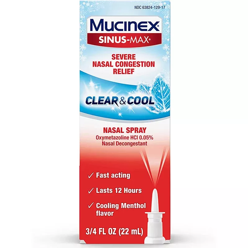 Mucinex Sinus-Max Severe Nasal Congestion Relief Clear & Cool 0.75 fl oz