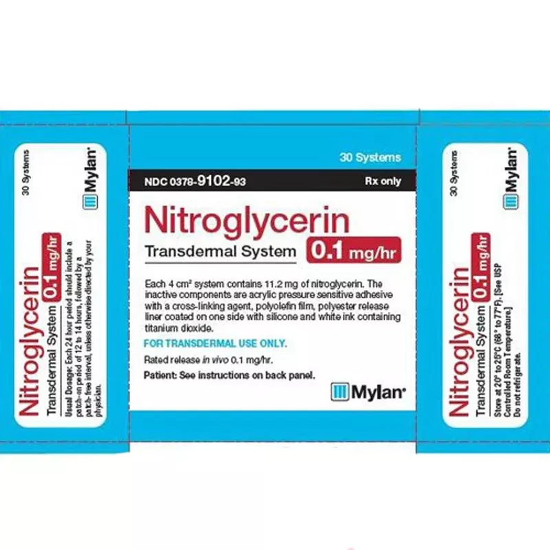 Mylan Nitroglycerin Transdermal Patches 0.1 mg/hr, 30 Count (Rx)
