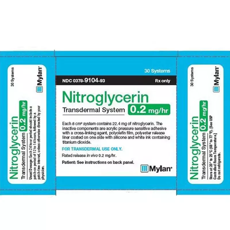 Mylan Nitroglycerin Transdermal Patches 0.2 mg/hr, 30 Count (Rx)