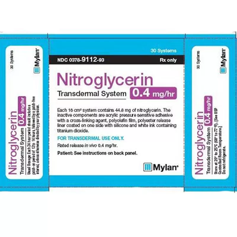 Mylan Nitroglycerin Transdermal Patches 0.4 mg/hr, 30 Count (Rx)