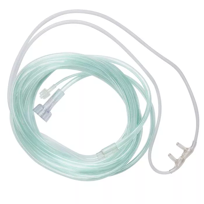 Nasal Cannula ETCO2 Sampling Simultaneous O2 CO2 & O2 Lines, 3 Channel Safety Tubing 10' Length