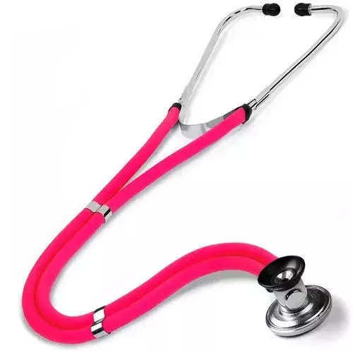 Neon Pink Sprague Stethoscope with Accessories