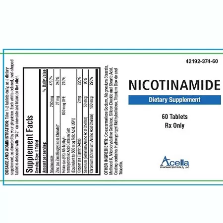 Nicotinamide Tablets with Zinc, Folate, Copper, Selenium & Chromium 60 Count (RX)
