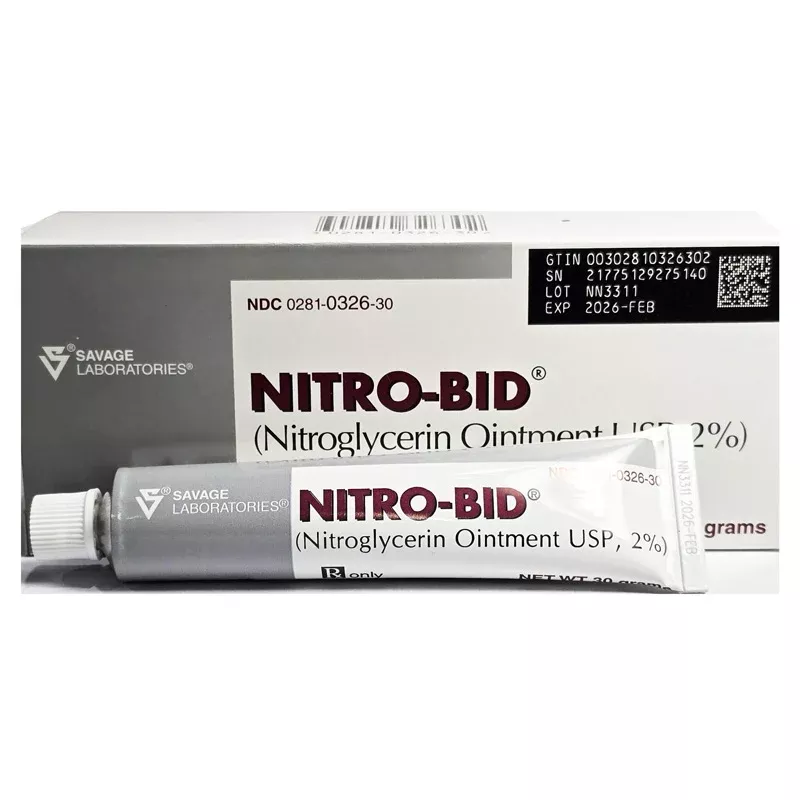 Nitro-Bid Nitroglycerin Ointment 2% Topical 30 gram (Rx)