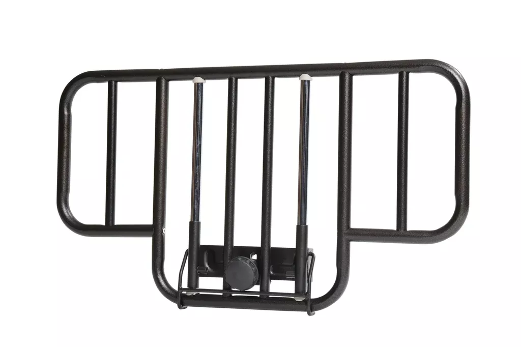 No Gap Half Length Side Bed Rails with Brown Vein Finish, 1 Pair