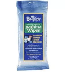 No Rinse Bathing Wipes - 8 Towelettes