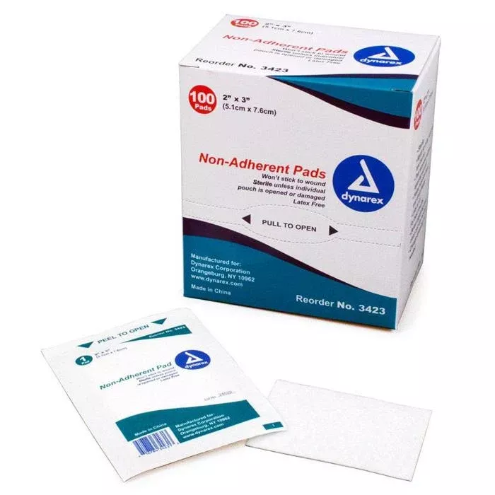 Non-Adherent Absorbent Gauze Pads, Sterile (Box)