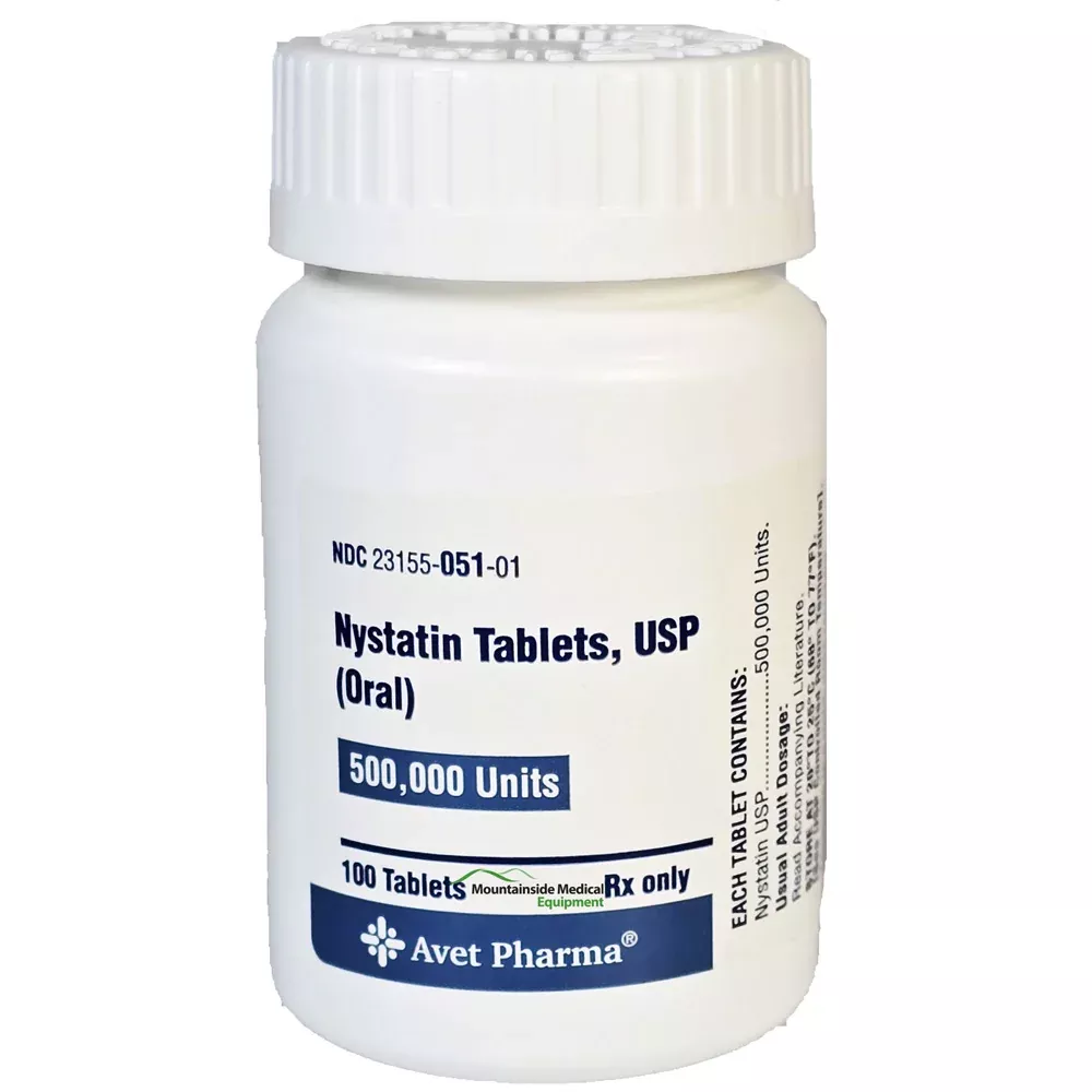 Nystatin Tablets 500000 Units by Avet Pharma 100 Count (Rx)