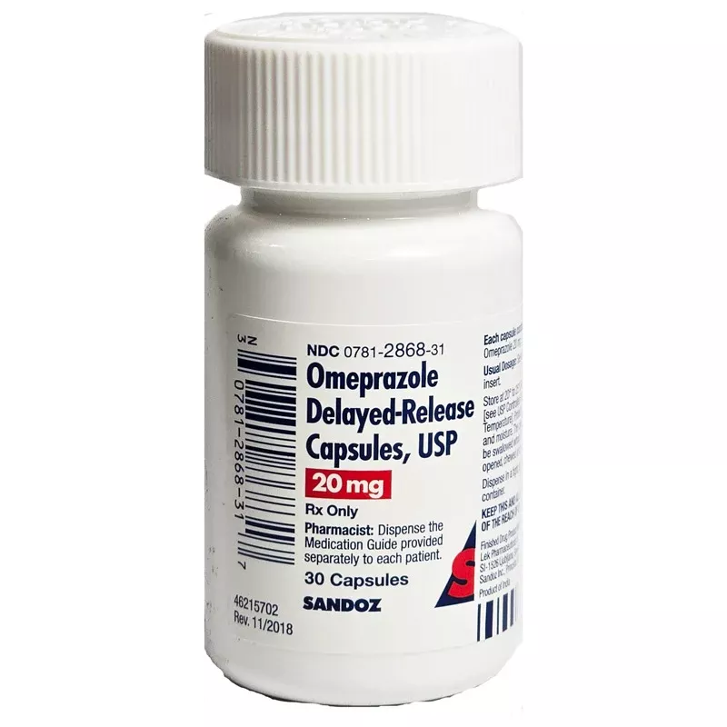 Omeprazole 20 mg Delayed-Release Capsules 30 Count (RX)