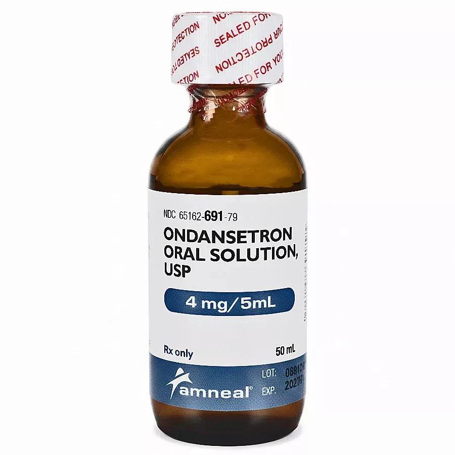 Ondansetron Liquid Oral Solution 50 mL Strawberry Flavor 4 mg/5mL (Rx)