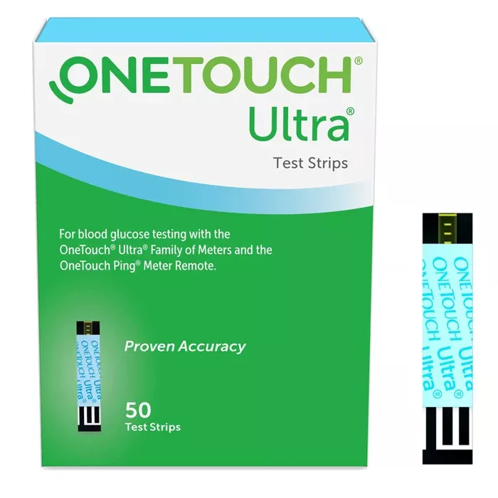 OneTouch Ultra Blue Blood Glucose Test Strips, 50 count