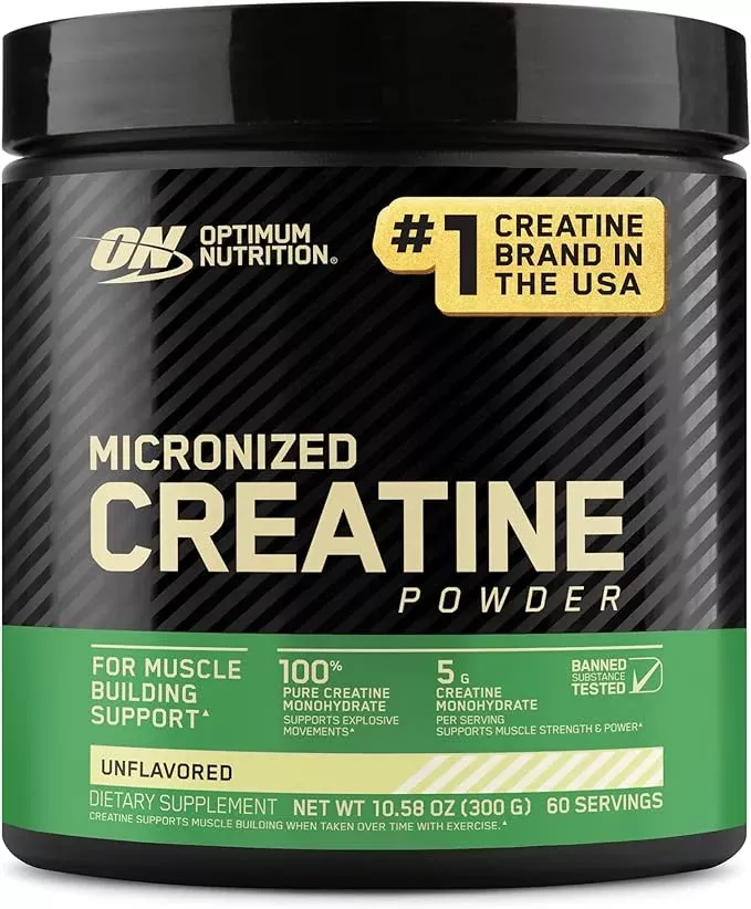 Optimum Nutrition Creatine Monohydrate – Unflavored, Micronized Powder