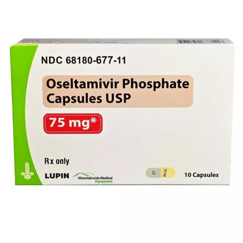 Oseltamivir Phosphate 75 mg Capsules Antiviral Medication 10-Pack (Rx)