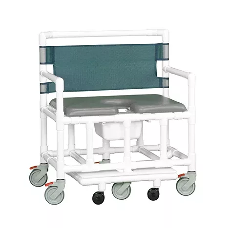 Oversize Open Front Shower Chair Commode