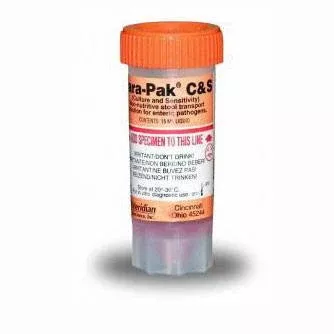 Para-Pak CS Stool Transport Vials Containing C & S Medium, 20/Box