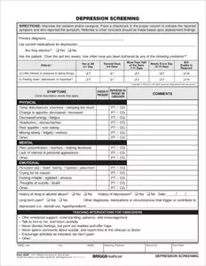 Patient Depression Screening Form 1894P (50/Pack)