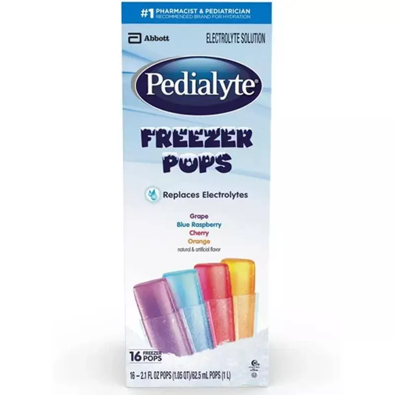 Pedialyte Electrolyte Freezer Pops 16 Assorted Flavors