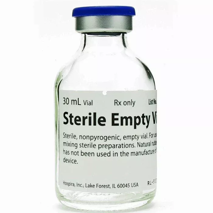Pfizer Empty Sterile Vials 30 mL Glass with Flip-Top 25/Tray