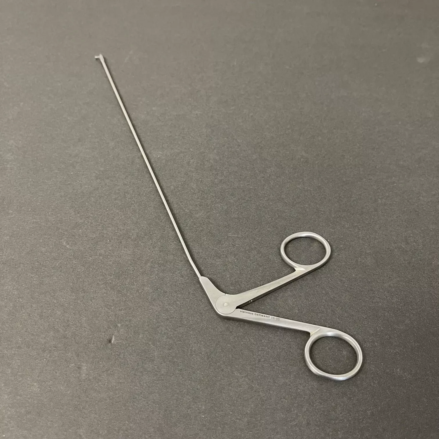 Pilling 50-6460 laryngeal cup forceps left angled (Used)