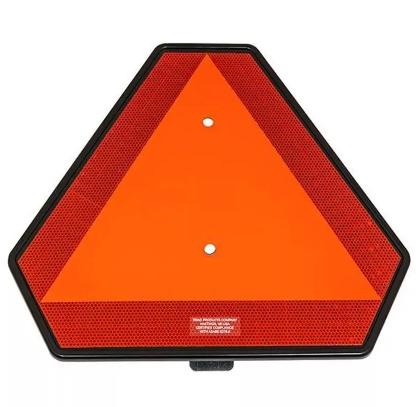 Plastic Slow Moving Vehicle Triangle – 12 Pack