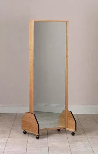 Portable Adult Single Mirror with Casters 27W x 72H