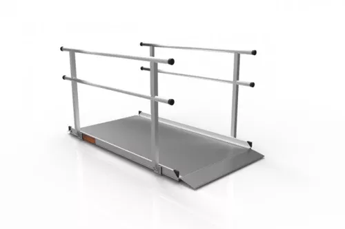 Portable RampSolid Surface 10' w/Handrails Two-Line 3G