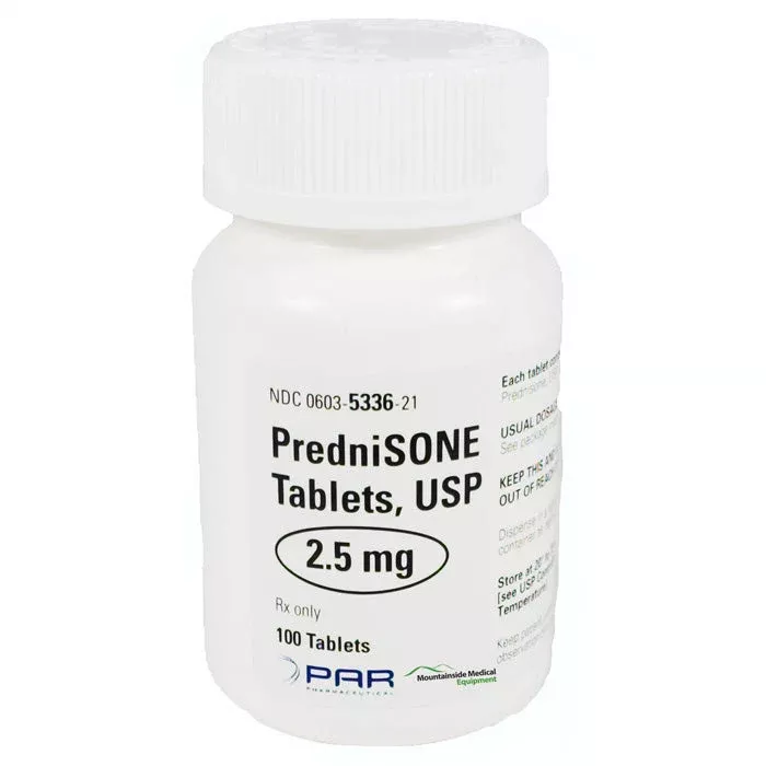 Prednisone Tablets 2.5 mg by Endo USA 100 Count (RX)