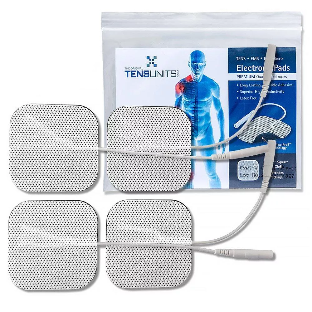 Premium Comfort Plus: 2" x 2" Square White Cloth Electrodes