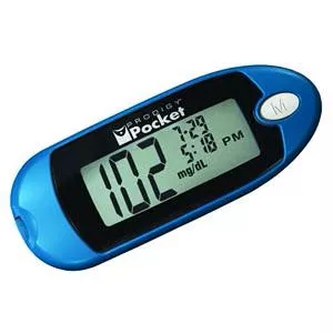 Prodigy Diabetes Care Pocket Blood Glucose Meter Blue
