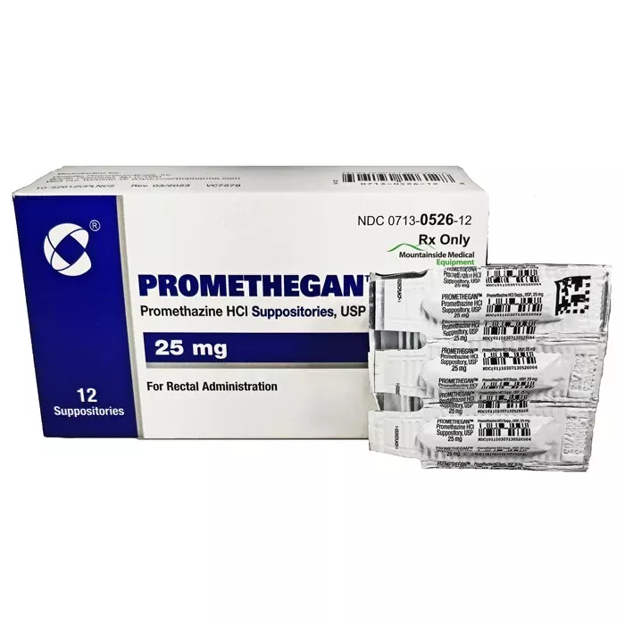 Promethegan Promethazine HCL Suppositories 25 mg, 12 Count **Refrigerated (Rx)