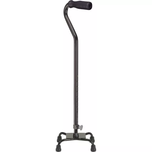 Quad Cane-Small Base Black with Foam Grip