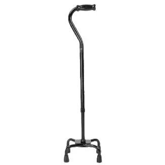 Quad CaneSmall BaseBlack 300 LB Weight Capacity