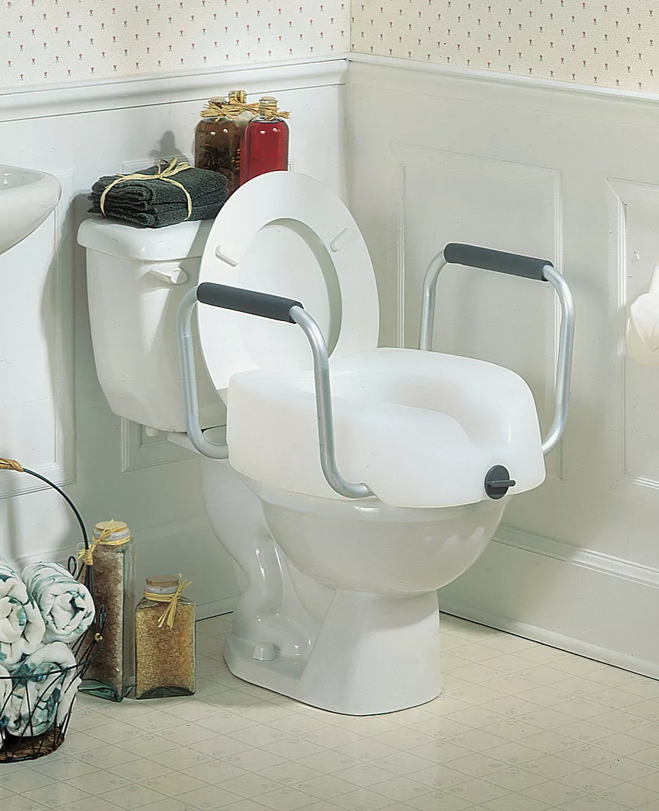Raised Toilet Seat with Arms