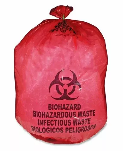 Red Biohazard Bags 23 x 23 - 500/cs - 12 Microns