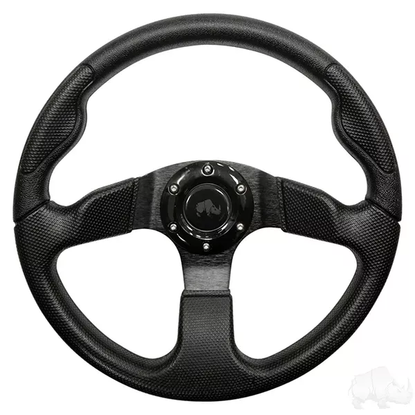 RHOX Steering Wheel, Formula GT Black Grip/Black Spokes 13″ Diameter