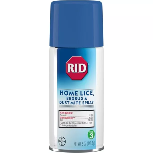 RID Home Lice Treatment Spray for Lice, Bed Bugs & Dust Mites 5 oz