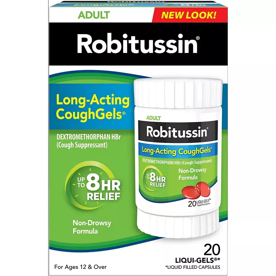 Robitussin Long-Acting CoughGels, Liquid GelCaps 20 Count