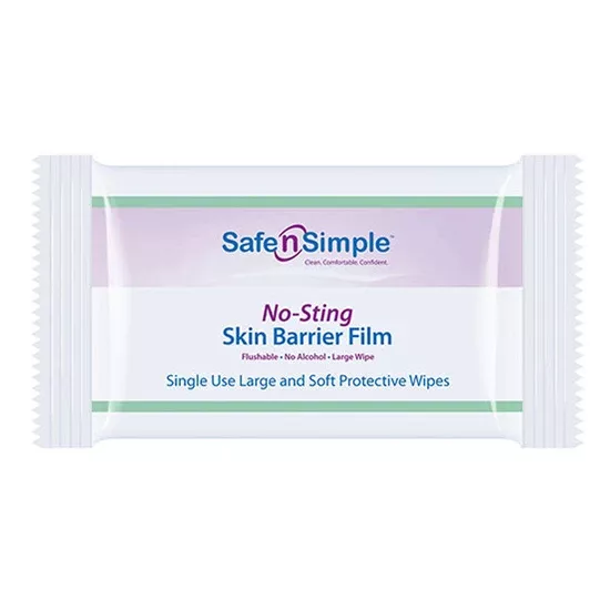 Safe n Simple No Sting Barrier Wipes 25/Box
