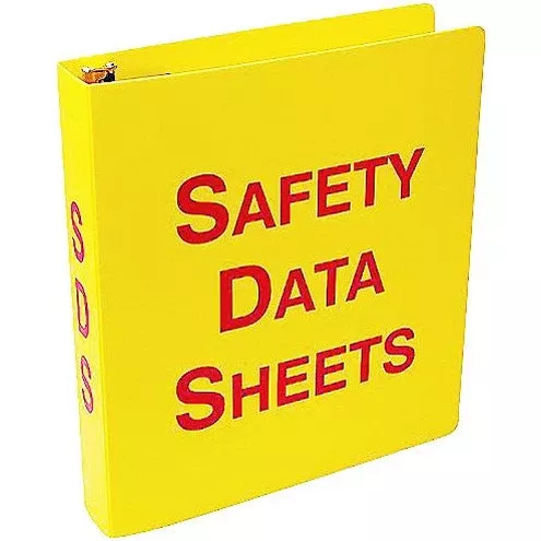 Safety Data Sheets Binder, Yellow 3-Ring Binder