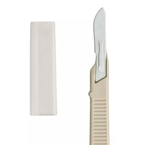 Scalpel #10 Disposable Generic Bx/10 w/Safety Guard