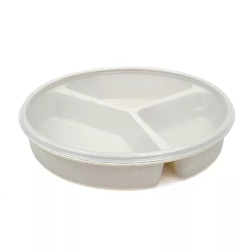 Scoop Dish Partitioned w/Lid Sandstone