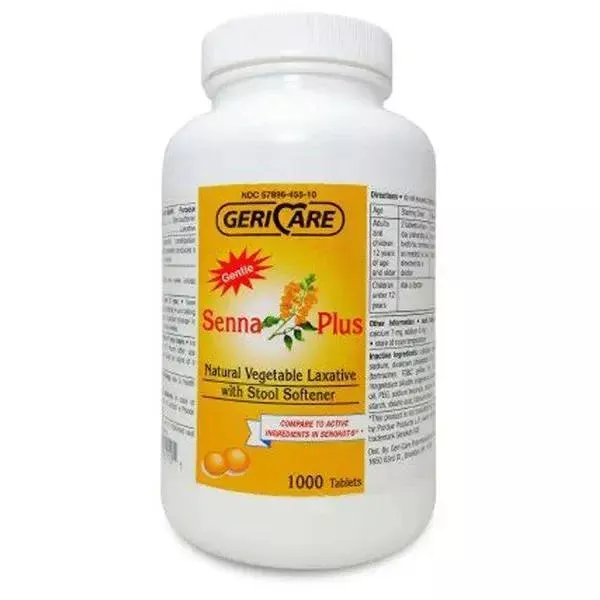 Senna Plus Natural Laxative and Stool Softener Tablets 1000 Count